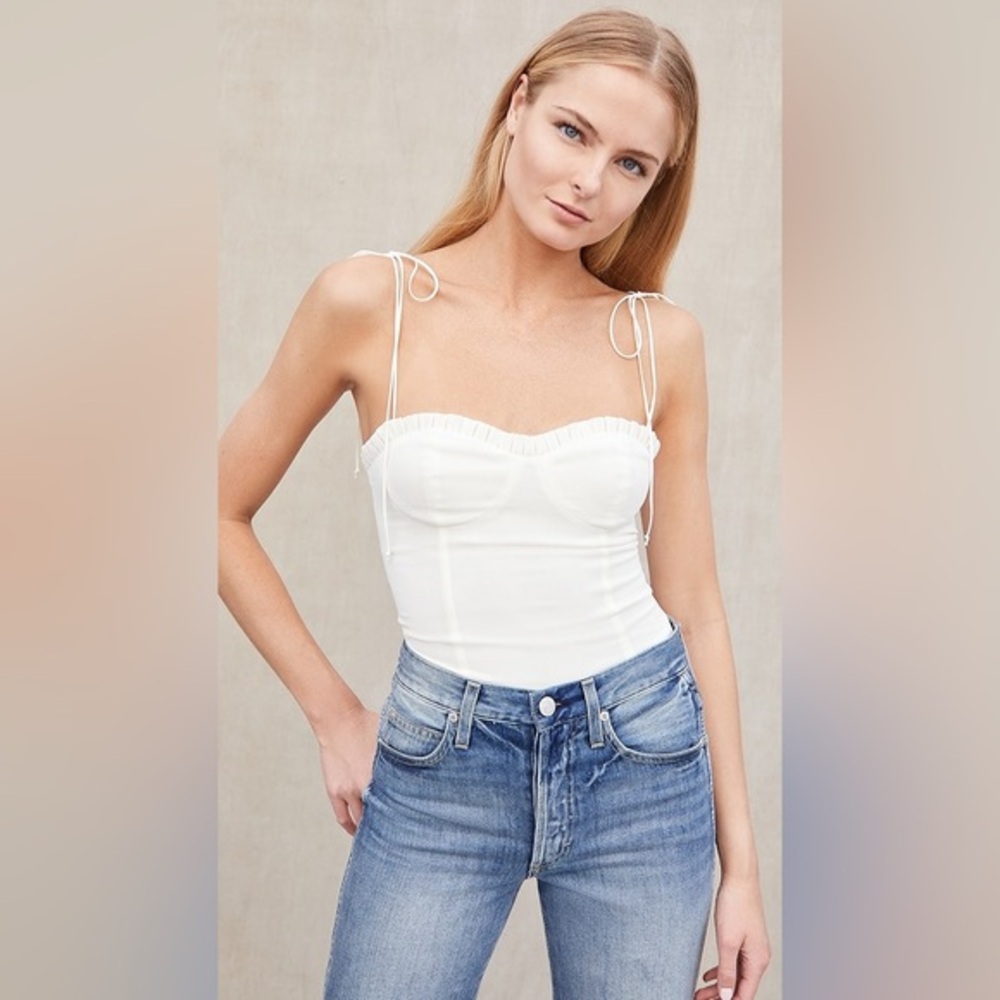 Reformation Noveta Top in Ivory